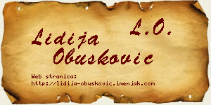Lidija Obušković vizit kartica